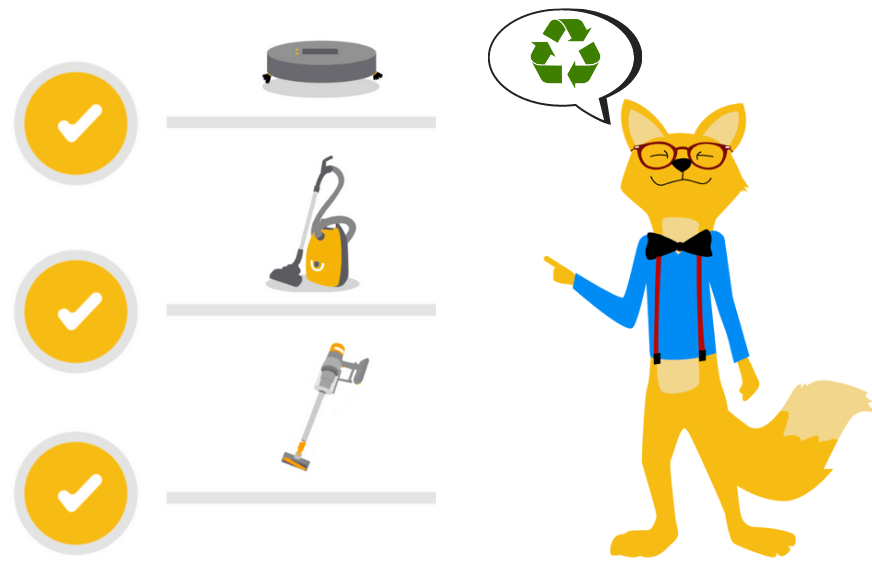 Der Smart Home Fox denkt über die fachgerechte Entsorgung von Staubsaugern nach